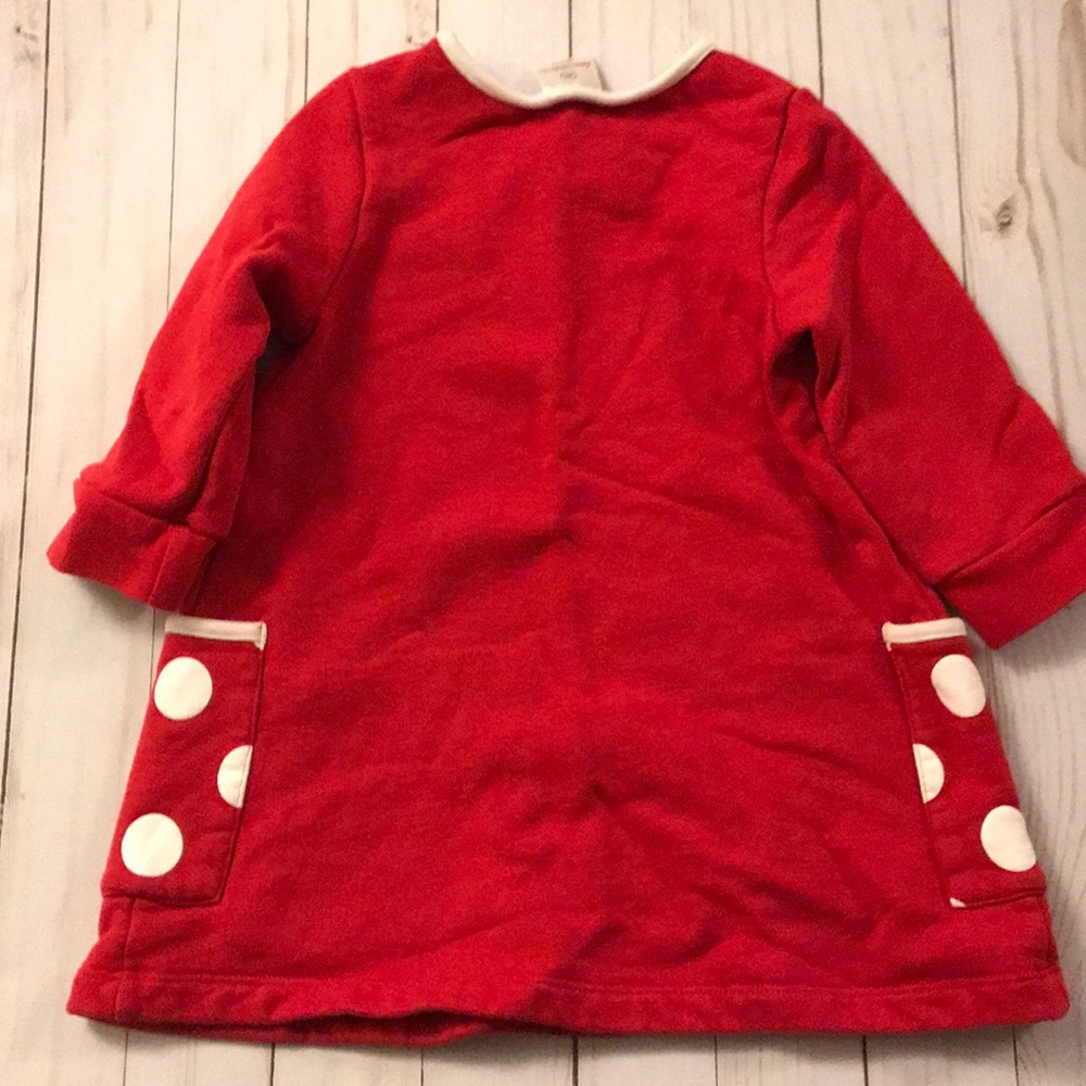 Hanna Andersson red sweater dress with polka dots - Picture 4 of 4